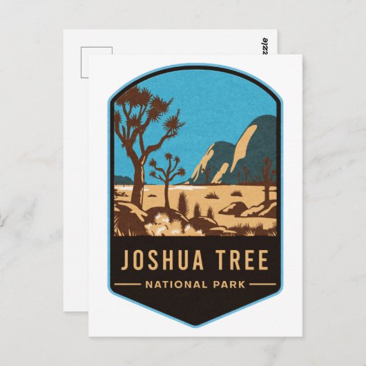 Carte Postale Le Parc national de Joshua Tree (Devant / Derrière)