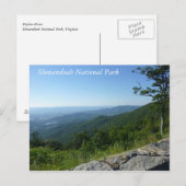 Carte Postale Le Parc national de Shenandoah (Devant / Derrière)