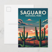 Carte Postale Le Parc national vibre du Saguaro (Devant / Derrière)