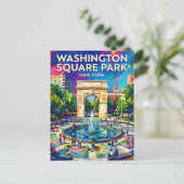 Carte Postale le parc Washington Square États-Unis (Debout devant)