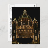 Carte Postale Le Parlement en soirée (Devant / Derrière)