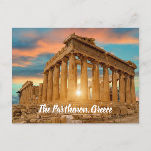 Carte Postale Le Parthénon Grèce stylisé
