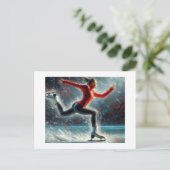 Carte Postale Le Patineur sur Glace,  (Debout devant)