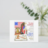 Carte Postale Le patriotique de la prière de Washington (Debout devant)