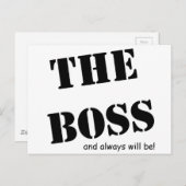 Carte Postale Le Patron et toujours le sera ! ! Plage (Devant / Derrière)