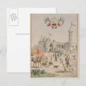 Carte Postale Le Pavillon algérien à l'exposition universelle (Devant / Derrière)