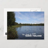 Carte Postale Le Pays des Lacs : Suomi Finlande (Devant / Derrière)