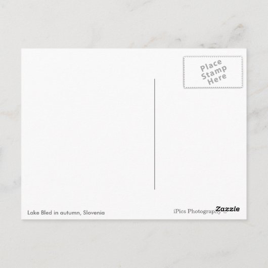 Carte Postale Le paysage du lac Léman en automne (Dos)