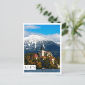 Carte Postale Le paysage du lac Léman en automne (Debout devant)