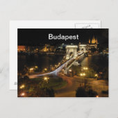 Carte Postale Le paysage nocturne de Budapest (Devant / Derrière)
