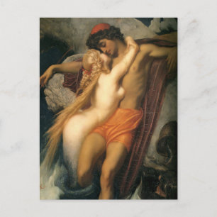 Carte Postale Le pêcheur et le sirène   Frederic Leighton