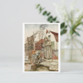 Carte Postale Le pêcheur et sa femme (Debout devant)