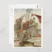 Carte Postale Le pêcheur et sa femme (Devant / Derrière)