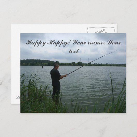 Carte Postale Le pêcheur le soir (Devant / Derrière)