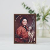 Carte Postale Le Peintre Et Son Carlin Autoportrait De Hogarth, (Debout devant)