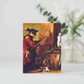Carte Postale Le peintre singe (Debout devant)