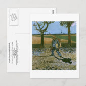 Carte Postale Le peintre sur son chemin de travail, Van Gogh Fin (Devant / Derrière)