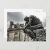 Carte Postale Le Penseur Rodin Paris Sculpture (Devant / Derrière)