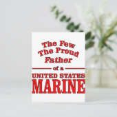 Carte Postale Le père fier d'un marine des États-Unis (Debout devant)