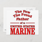 Carte Postale Le Père fier d'un Marine des États-Unis (Devant / Derrière)