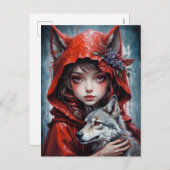 Carte Postale - Le petit chaperon rouge (Devant / Derrière)