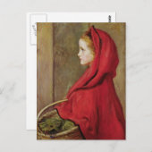 Carte Postale Le Petit Chaperon rouge par John Everett Millais (Devant / Derrière)