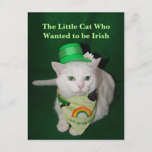 Carte Postale Le petit chat qui Recherché être irlandais