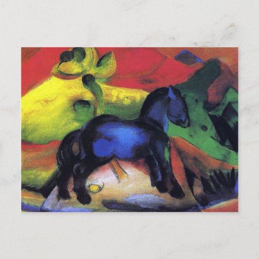 Carte Postale Le petit cheval bleu de Franz Marc (Devant)