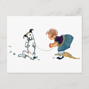 Carte Postale Le petit chien Dancing Jig pour fille