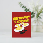 Carte Postale Le Petit Déjeuner Est Venu ! (Debout devant)