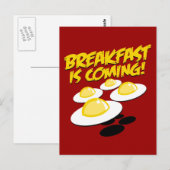 Carte Postale Le Petit Déjeuner Est Venu ! (Devant / Derrière)