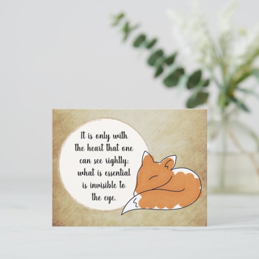 Carte Postale Le Petit Prince Zitat (Debout devant)