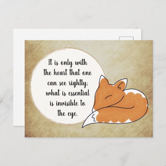 Carte Postale Le Petit Prince Zitat (Devant / Derrière)