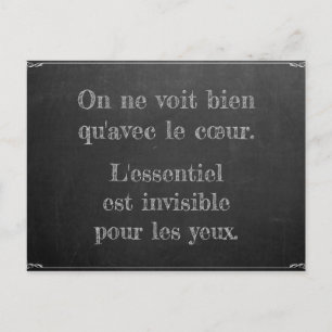 Carte Postale Le Petit Prince Zitat