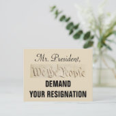 Carte Postale Le peuple exige la démission de Trump (Debout devant)