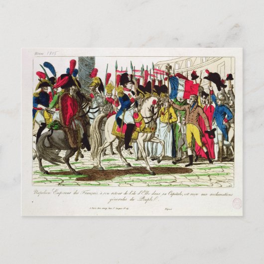 Carte Postale Le peuple parisien acclamant Napoléon (Devant)