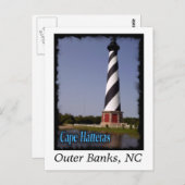 Carte Postale Le phare de Cape Hatteras (Devant / Derrière)