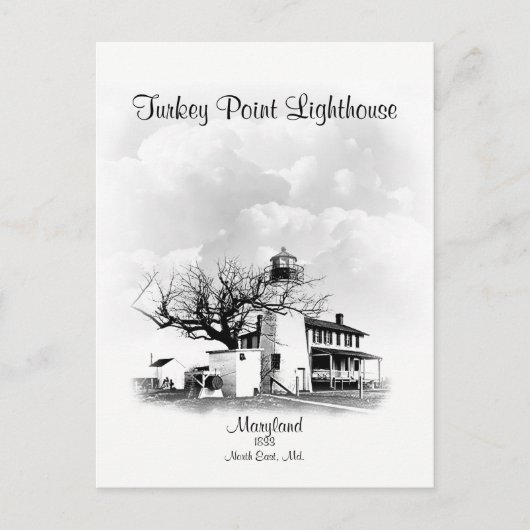 Carte Postale Le phare de Turkey Point - Maryland (Devant)