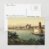 Carte Postale Le phare et la cathédrale, Marseille, France v (Devant / Derrière)