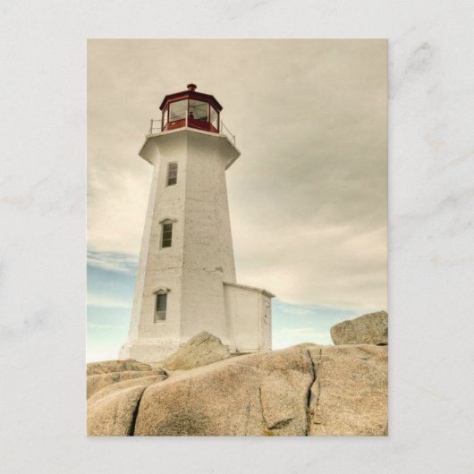 Carte Postale Le phare, Peggy's Cove, Nouvelle-Écosse. (Devant)