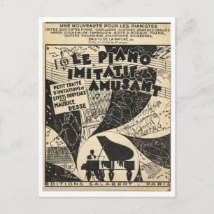 Carte Postale Le Piano Imitatif et Amusant, partitions