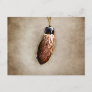 Carte Postale Le pied de lapin chanceux Brown