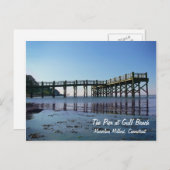 Carte Postale Le pilier à la plage de Golfe (Devant / Derrière)