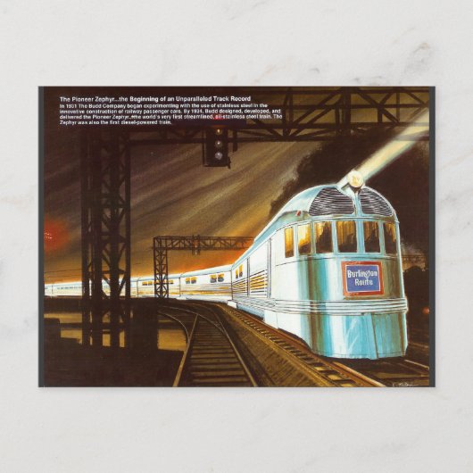 Carte Postale Le Pioneer Zephyr 1934 (Devant)