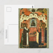 Carte Postale Le placement de la robe de la Mère de Dieu Icône (Devant / Derrière)