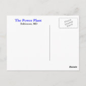 Carte Postale Le Plante d'alimentation (Dos)