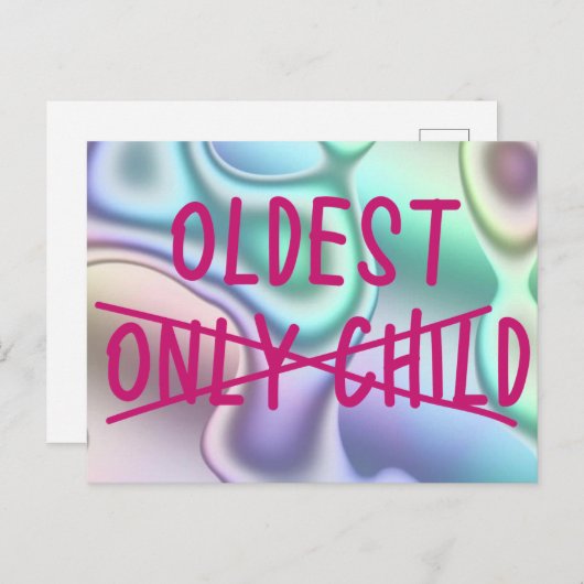 Carte Postale Le plus âgé avec seulement un enfant traversé Holo (Devant / Derrière)