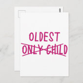 Carte Postale Le plus âgé avec un seul enfant traversé (Devant / Derrière)