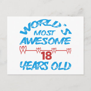 Carte Postale Le plus génial des 18 ans du monde