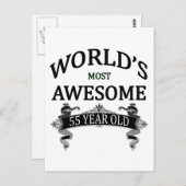 Carte Postale Le plus génial du monde 55 ans (Devant / Derrière)